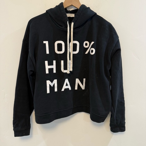 EVERLANE Black Hoodie with White Text 100% human - Picture 4 of 6
